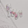 Butterfly Nail Art Stickers Decals Pink Butterfly 5D Embossed Nail Decals Shell Light Butterfly Nail Designs Adhesive Sticker Manicure Accessories for Women Girls DIY Nail Art Decorations Supplies