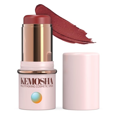KEMOSHA Kemostick Blushy Cream Blush – Easy Application Blush Makeup Blush Stick – Natural Looking Sweatproof Rose Blush for Face, Lips – Vegan Friendly Lightweight Formula Liquid Blush for Cheeks