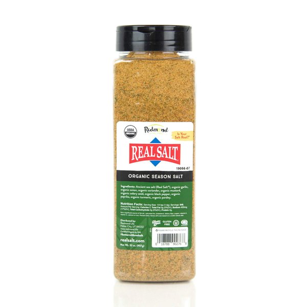 Redmond Real Sea Salt - Natural Unrefined Organic Gluten Free, Seasoning 32 Ounce Container … …