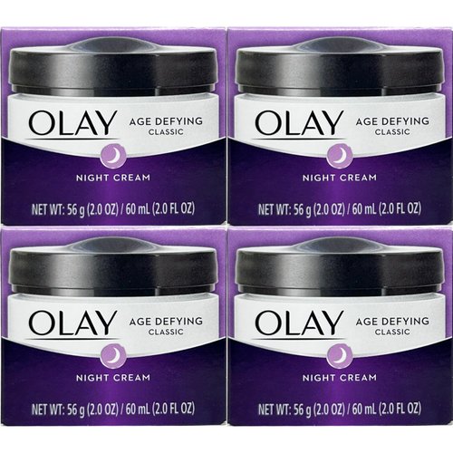 OLAY Age Defying Classic Night Cream 2.0 oz (Packs of 4)