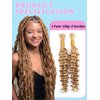Honey Blonde Human Braiding Hair for Boho Braids 2 Bundles 18 Inch 100g #27 Deep Water Wave Bulk Human Hair for Braiding Wet and Wavy Curly Bundles No Weft Micro Braiding Hair Human Hair Extensions