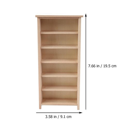 Homoyoyo Doll House Model Doll Storage Cabinet 1 12 Scale Wooden Bookshelf Miniature Wood Furniture Wood Decor Mini Furniture Doll House Furniture Small Wooden Bookshelf Mini House Supply