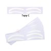 10pairs Type C Airbrush Eyebrow Stickers Eyebrow Auxiliary Sticker Disposable Microblading Eyebrow Stencil Shaping Sticker for Brow Shaping (White-Type C)