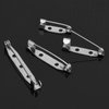 50 Pcs Brooch Pins, 4-Size Pack of Safety Pins, Silver Bar Pins, Secure Back Clasp with Back Bar Fastener, Pin Badge Backs with Holes (50)