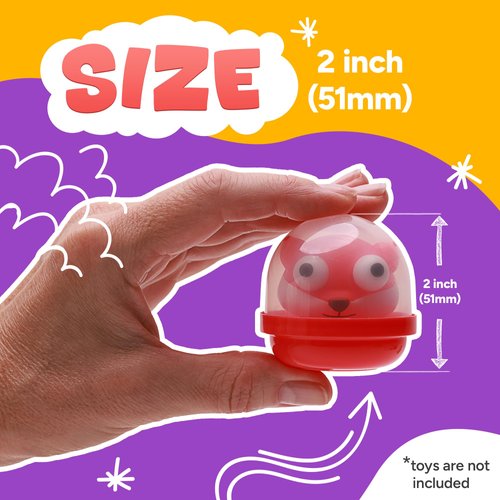 Capsule Vending Machine Translucent Acorn Capsules Empty 30 pcs 2 inch - Gumball Machine Capsules Bulk Party Favors Containers - Easter Basket Stuffers Gifts Pinata Stuffers DIY Craft Supplies