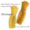 Sitronugras Handmade Carved Green Sandalwood Hair Comb, Fine Tooth Wooden Comb，Anti-Static No Snag Wood Combs for Women Kids,Oriental Gift for women with gift box (Cheongsam)