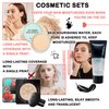 Mushroom Head Air Cushion CC Cream Full Coverage Liquid Foundation,Oil Control Concealer Lasting Moisturizing BB Cream,Loose Setting Face Powder Moisturizer Base Primer Makeup with Makeup Sponge