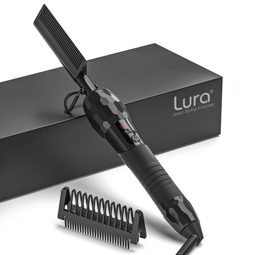 180°F-500°F Electric Hot Comb Straightener for Lace Front Wigs and African American Hair, Digital Display, Pressing Comb for Black Women