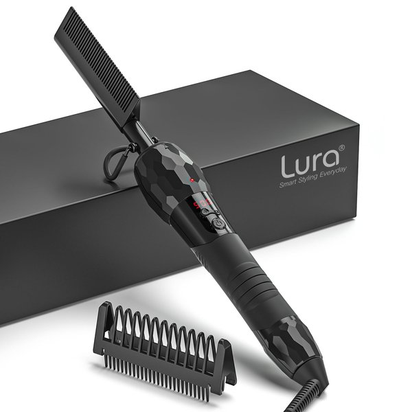 180°F-500°F Electric Hot Comb Straightener for Lace Front Wigs and African American Hair, Digital Display, Pressing Comb for Black Women