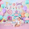 Two Sweet Ice Cream Birthday Party Decorations, Two Sweet Party Banner Cake Cupcake Toppers Macaron Balloons for Kid Ice Cream/Donut Theme Second Birthday Party Girls Ice Cream 2nd Bday Party Supplies