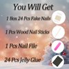 24Pcs Christmas Glitter Press on Nails Short Square Snowman French Tip Nude Design Fake Nails Xmas Cute Stick on Nails Winter Holiday Acrylic Glossy False Nails for Women and Girls Glue on Nails