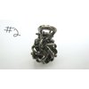 Generic Small tiny dark silver metal hair claw clip with gray crystals (Pattern: 1)