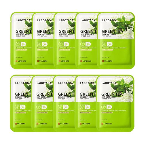 LABOTICA Bamboo Skin Soft Mask - Hydrating Face Mask for Even Skin Tone, Sensitive Skin, and Anti-Aging (10 Sheets)
