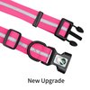 NIMBLE Dog Collar Waterproof Pet Collars Anti-Odor Durable Adjustable PVC & Polyester Soft with Reflective Cloth Stripe Basic Dog Collars S/M/L Sizes (Medium (11.81”-18.5”inches), Pink)