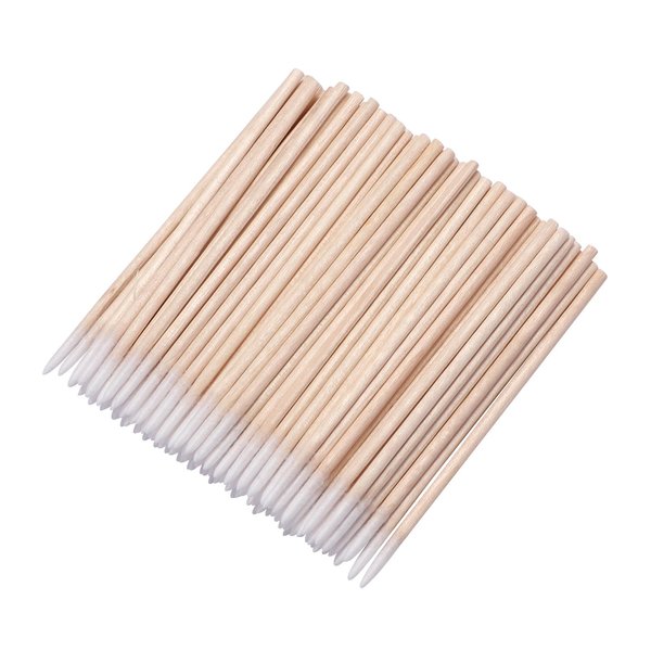 1200pcs Nails Wood Cotton Swab Cleaning 7cm Microbrush Eyelash Sticks Buds Tip Ear Toothpick Makeup Eyebrow Sticks Glue Removing Tattoo Makeup Cosmetics (1200PCS)