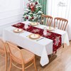 Christmas Table Runner Red Black Buffalo Check Plaid Snowflake Table Runner Seasonal Winter Christmas Xmas Holiday Kitchen Dining Living Room Table Runner 13 x 72 Inch