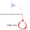 Silicone Bell Feather Cat Collar Toy With 3 Funny Replacement Refill, Adjustable Bell Feather Collars Toys, Interactive Cats Toys For Indoor Kitten, Energy Cat Toy With Bell For Exercise (Pink)