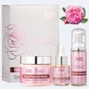 ANAiRUi Skincare Gift Set, Rose Christmas Gift for Women, Facial Kit for Women, Rose & Squalane Face wash and Moisturizer Set with Clay Mask, Face Cleanser and Facial Oil, Purify, Hydrate, Radiant