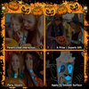 EMOME 204 Sheets Glows Halloween Tattoos, Individually wrapped Temporary Tattoos for Kids Halloween Party Favors Games, Blue Face Tattoos for Halloween Goodie Candy Treat Bags