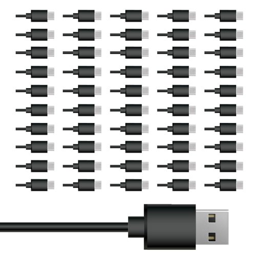 AGIPAXX USB C Cable 50 Pack 0.5FT USB 2.0 Cables,Bulk Type C Charging Cords Black