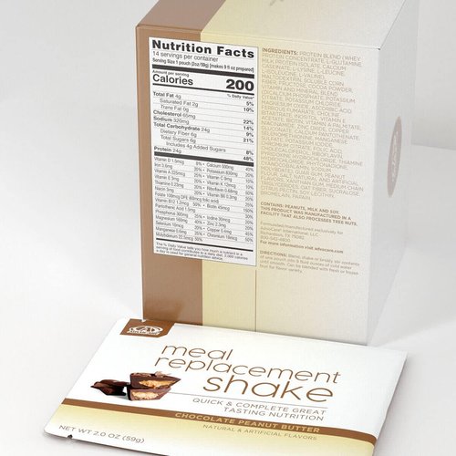 AdvoCare Meal Replacement Shake - Protein Shakes - Liquid Meal Supplement - Advocare Meal Replacement Shakes - Convenient Meal Drink - Chocolate Peanut Butter Flavor - 14 Pouches