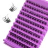SQYlashes Eyeash Clusters DIY Lash Extensions, 100PCS Natural Individual Lashes Wispy, D Curl Clusters Eyelash Extensions (D14, 8-16mm)