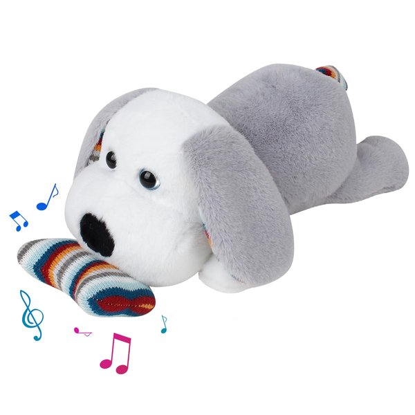 Maigandamai Plush Dog Toy, Puppy Plush Toys with Musical, Puppy Sleep Aid, Ease Dog’s Loneliness, for Dog Anxiety Relief, Soother Plush Toy for Dogs