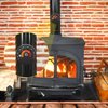 Magnetic Top Thermometer Wood Stove Thermometer Stove Chimney Flue Pipe Thermometer Stove Temperature Meter for Avoiding Overheat (2 Pieces)