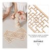 Veemoon 4pcs Mini Doll House Screen, Miniature Room Divider Wood Dollhouse Screen DIY Chinese Screen Room Privacy Divider Dollhouse Furniture Accessories Hollow Screen Model Retro Decor