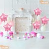 Pink Star Balloons 18 Inch, 10 Pcs Candy Pink Star Shaped Mylar Helium Foil Metallic Balloon for Birthday Party Decorations Baby Shower Wedding Anniversary Backdrop Girls Party Supplies