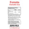 Pharmics Ferretts Chewable Iron Supplement, 60 Chewable Tablets, 18mg of Iron