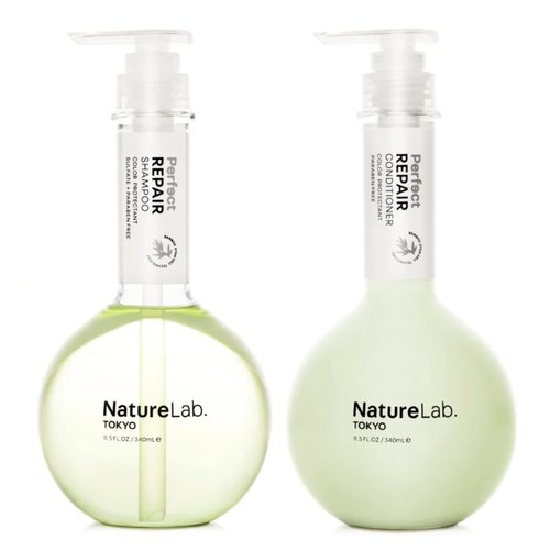NATURELAB. TOKYO Perfect Repair Shampoo & Conditioner Duo: Replenish and Restore Damaged, Color Treated Hair and Strengthen New Hair I 11.5 FL OZ Each | $30 VALUE