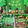 PatiCool Green Happy Birthday Banner,Greenery Theme Birthday Party,Happy Birthday Sign Bunting Banner,Happy Birthday Garland for Women Men Birthday Hanging Jungle Party Decorations Supplies