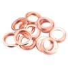 Bittwee 12PCS Car Oil Drainage Gasket, 17mm Auto Copper Crush Washer Oil Drain Plug Gasket, fits Versa Titan G25 G37, Replace 11026-JA00A, 11026-01M02, F4XY-6734-A, 11026-01M02 and More