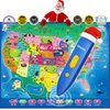 Qiaojoy V2 Interactive Kids Map Bilingual United States Map for Kids Learning, Educational Talking USA Map Poster Geography Games Personalized Kids Toys for Boys & Girls Ages 3-12