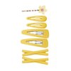 7Pcs Yellow Sweet Flower Women Girl Barrette Bobby Pin Hairpin Hair Clips Decoration Elegant Gold Gifts Hair Clips Clips and Barrettes Hair Clips