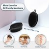 FREATECH Silicone Body Scrubber, Dual-Sided Bath Shower Body Cleansing Brush, Gently Exfoliate & Massage the Skin, Easy to Clean, More Hygienic and Long-Lasting Than Loofah, Black