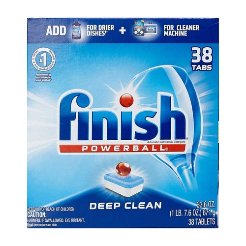 Finish - All in 1-38ct - Dishwasher Detergent - Powerball - Dishwashing Tablets - Dish Tabs - Deep Clean - Fresh Scent