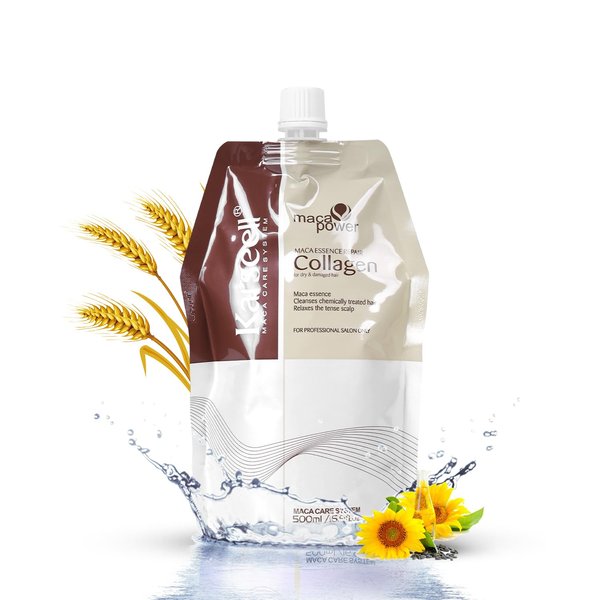 Karseell Collagen Hair Treatment 16.9 Oz 500ml Deep Repairs Conditioner Argan Oil Keratin Hair Treatment for Dry Damaged Curly Bleached & All Hair Types