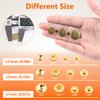 Alritz 120 Set Leather Snap Fasteners Kit, 12.5mm Metal Button Snaps Press Studs with 4 Setter Tools, 6 Color Leather Snaps for Clothes, Jackets, Jeans Wears, Bracelets, Bags