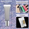 Body Glitter Gel Set Holographic Glitter Festival Makeup for Face Hair Rave Accessories Body Shimmer Glitter Liquid Lotion(Sliver+Gold+White)