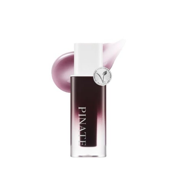 PINATE Natural Bloom Korean Lip Oil Serum 0.14 fl oz | Moisturizing Lip Booster Plumping Oil Tint Serum Enriched w/Camellia & Safflower Oils | Non-Irritating Color Changing Lip Oil (Chill Dew)
