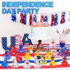 SCIONE Patriotic Rubber Ducks - 24 Pcs Independence Day Novelty Funny Squeeze Baby Shower Bathtub Ducks for Fourth of July Party Supplies