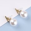 Sttiafay Vintage Crystal Pearl Drop Earrings Pearl Bar Stud Earrings Gold Rhinestone Bar Earrings Cz Bridal Pearl Earrings Jewelry for Women
