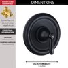 Pressure Balancing Tub and Shower Trim Kit, Compatible with Moen Posi-Temp Valve, Matte Black