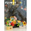 Illumely Mini Building Blocks Flower Set, DIY Micro 3D Building Toy Bricks Christmas (Cream 782pcs)