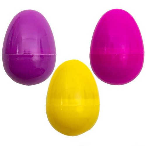 The Dreidel Company Easter Eggs Filled with Toy Cars Bulk Colorful Bright Plastic Easter Eggs, Perfect for Easter Egg Hunt, Surprise Egg, Easter Hunt, 2.5" Assorted Colors (20-Pack)