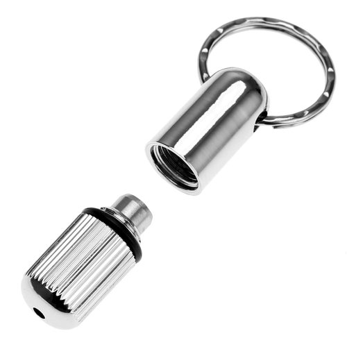 Dophee 1Pc Silver Pocket Stainless Steel Cigar Punch Cutter Key Chain Keyring