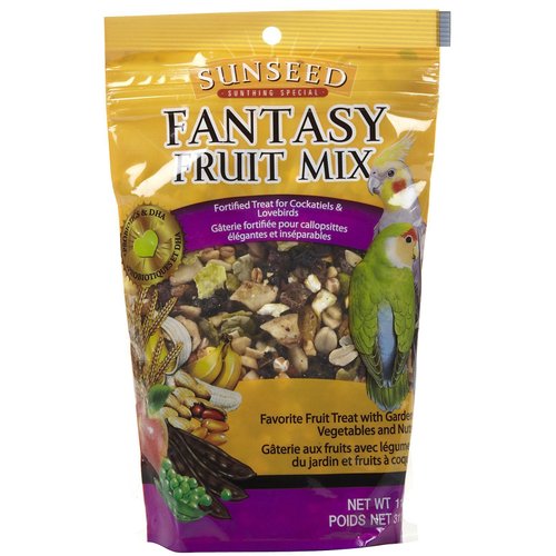 Sun Seed Company BSS59305 Fantasy Fruit Mix Cockatiel Treats Pouch, 11-Ounce