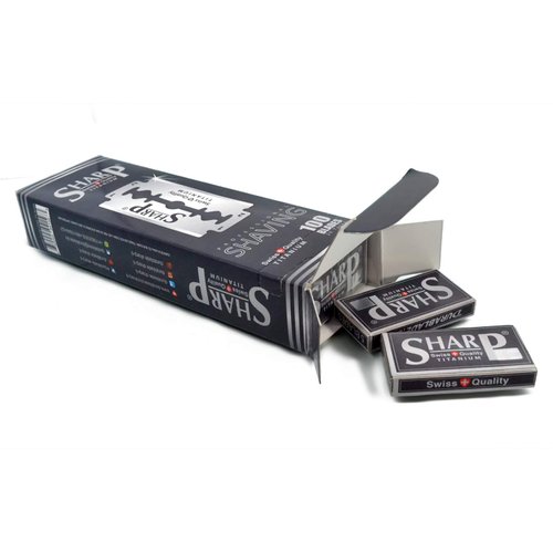 100 Sharp Titanium Double Edge Razor Blades For Safety Razor - Men´s Safety Razor Blades For Shaving For Men For A Smooth And Clean Shave (1 Year Supply)